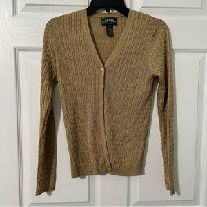 Ralph Lauren Gold Knit Cardigan